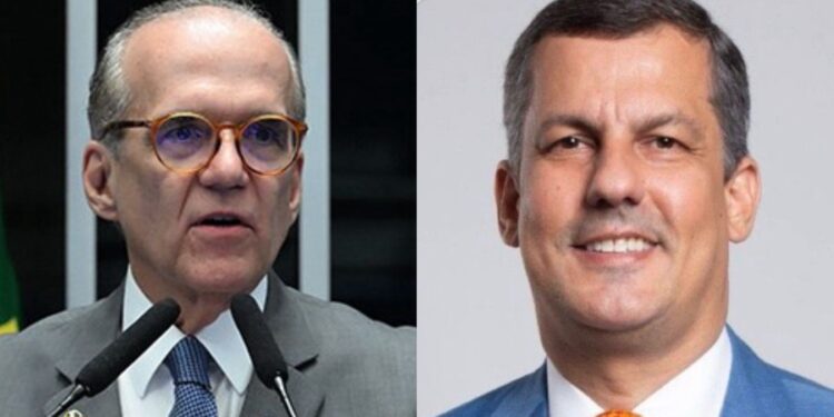 O senador Fernando Dueire (PSD) e o advogado Carlos Sant'Anna (Novo)