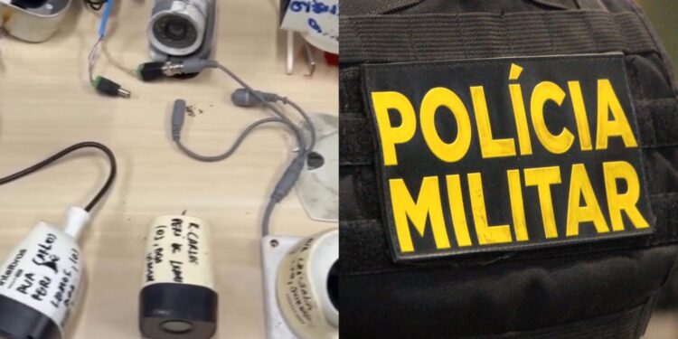 Segundo a PM, os equipamentos estavam em postes