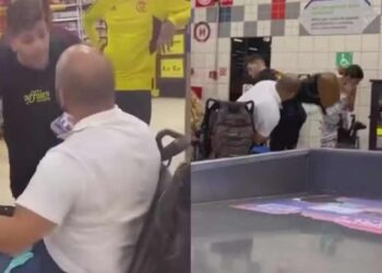Clientes se desentenderam em supermercado