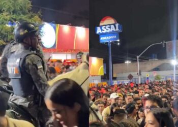 Polícia Militar a cavalo gera polêmica durante festejos juninos em Caruaru
