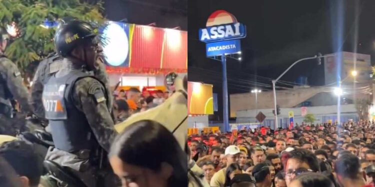 Polícia Militar a cavalo gera polêmica durante festejos juninos em Caruaru