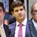 O advogado Rafael Carneiro, João Campos (PSB) e Gilmar Mendes (da esq. p/ dir.)