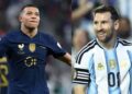 Kylian Mbappe e Lionel Messi entram em campo pelo Mundial