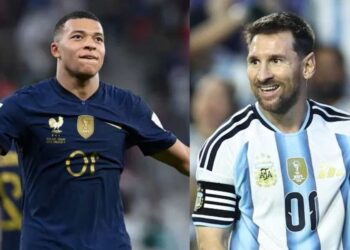 Kylian Mbappe e Lionel Messi entram em campo pelo Mundial