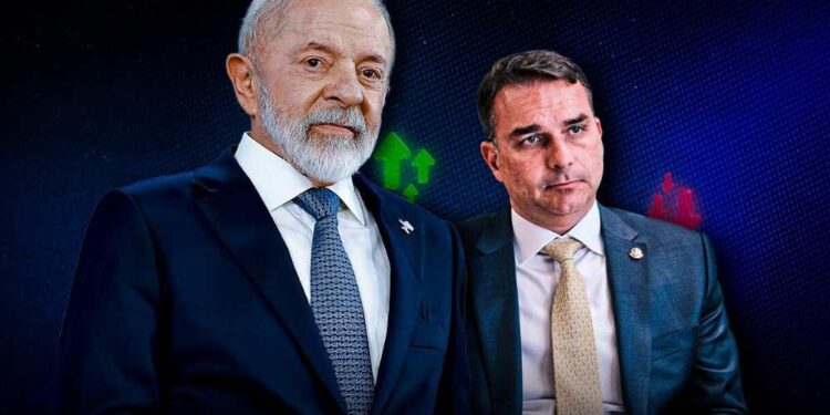 Pesquisa mostra Lula (PT) a frente de Flávio Bolsonaro (PL)