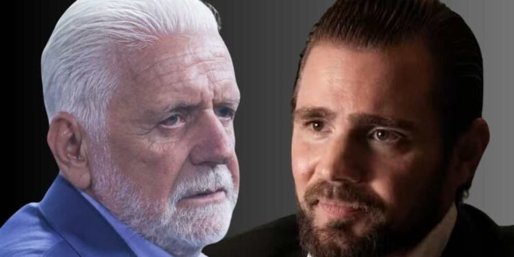 O senador Jaques Wagner (PT-BA) e o banqueiro Daniel Vorcaro