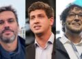 Manuel Cavalcanti (esq.), João Campos (centro) e Rafael Marroquim (dir.)