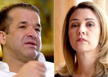 Thiago Brennand e a advogada Karina Kufa