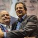 Márcio França e Fernando Haddad durante em evento em São Paulo