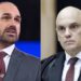 O deputado Eduardo Bolsonaro e o ministro do STF Alexandre de Moraes