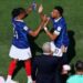 Olise e Mbappé comemoram gol da França contra Senegal
