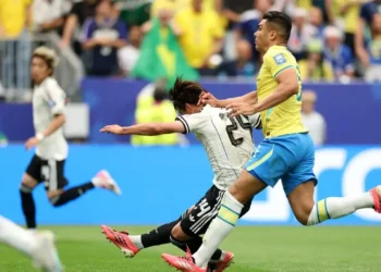 O jogador Casemiro fez o primeiro gol