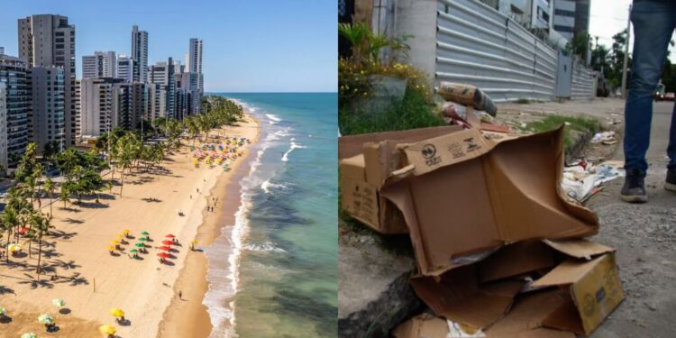 Cena preocupa moradores e chama atenção em Boa Viagem.