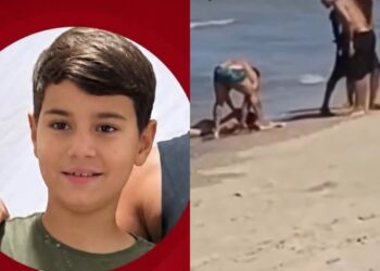 A vítima estava no mar com tios e primos.