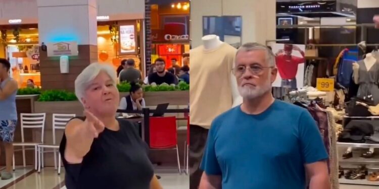 Casal provocou caos em apresentação junina no Ceará. Foto: Reprodução.
