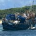 O barco transportava água mineral, óleo e material de construção. Imagem: Reprodução/TV Globo