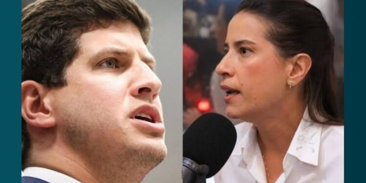 Os pré-candidatos ao governo de Pernambuco, João Campos (PSB); e Raquel Lyra (PSD).