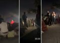 Turistas ficaram ilhados no Mirante Dona Marta. Imagem: Reprodução/Redes Sociais.