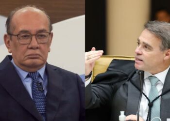 Os ministros do STF, Gilmar Mendes e André Mendonça.
