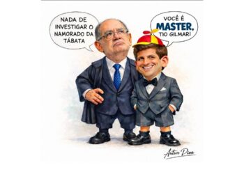 Um card digital com caricaturas de João Campos (PSB) e o ministro do STF, Gilmar Mendes, virou alvo de processo.
