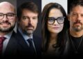 Da esq. para a dir. Igor Gadelha, Fernando Schuler, Ana Dubeux e Phelipe Siani