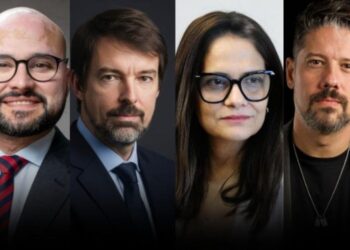 Da esq. para a dir. Igor Gadelha, Fernando Schuler, Ana Dubeux e Phelipe Siani