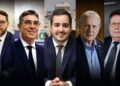 Da esq. para a dir. Guilherme Cavalcanti, César Barbosa, Eduardo Loyo, Luciano Bivar e Bruno Veloso.