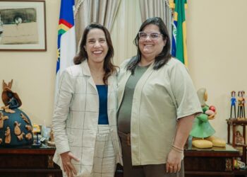A governadora Raquel Lyra (PSD) e Carol Jordão, prefeita de Ribeirão