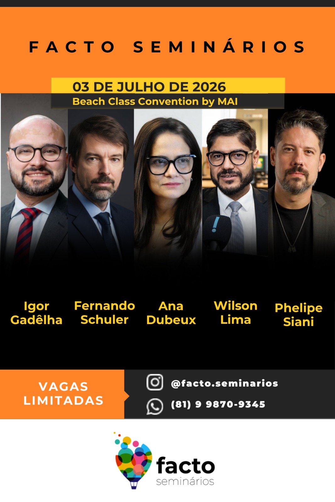 Evento terá convidados renomados