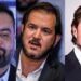 O ex-governador Cláudio Castro, o presidente do União Brasil, Antônio Rueda e o ex-banqueiro Daniel Vorcaro