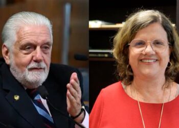 O senador Jaques Wagner (PT-BA) e a senadora pernambucana Teresa Leitão (PT)