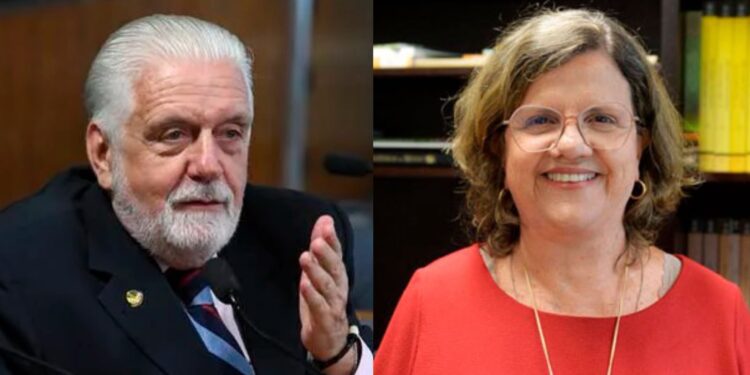 O senador Jaques Wagner (PT-BA) e a senadora pernambucana Teresa Leitão (PT)