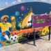 O mural é assinado pelo artista visual Max Motta.