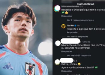 Torcedores brasileiros lotaram as redes de Kento Shiogai com críticas e provocações