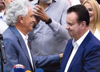 Caiado e Kassab em lançamento da pré-candidatura