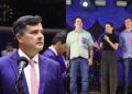 Eduardo da Fonte, Antônio Coelho, Raquel Lyra e Miguel Coelho (esq. p/ dir.)