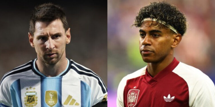 Lionel Messi e Lamine Yamal