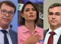 Gilson Machado, Michelle Bolsonaro e Flávio Bolsonaro