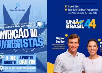 Convenções do Progressistas e do União Brasil acontecerão em 1º de agosto, o martelo será batido no dia 5, durante convenção da Federação