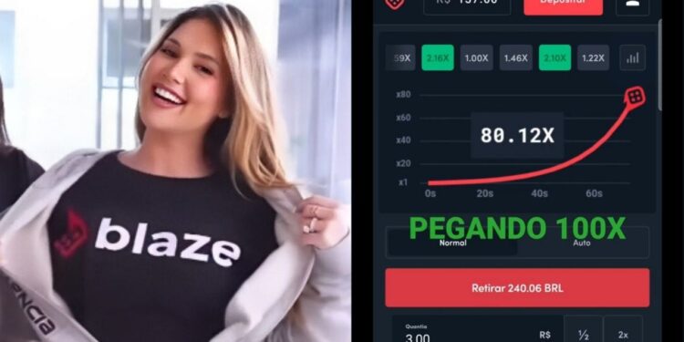 A influenciadora digital Virginia Fonseca é garota propaganda da casa de apostas Blaze
