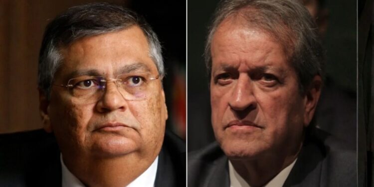 O ministro do STF, Flávio Dino; e o presidente nacional do PL, Valdemar Costa Neto