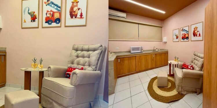 O espaço fortalece o apoio à maternidade no ambiente de trabalho. Foto: Divulgação