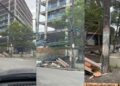 Prédio abandonado fica no bairro do Pina, zona sul do Recife. Imagem: Reprodução