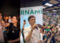 O pré-candidato a deputado federal Daniel Coelho (PSD), ao lado da governadora de PE, Raquel Lyra (PSD).