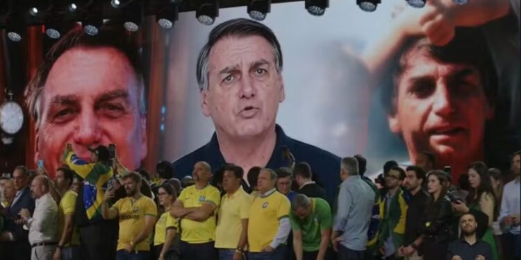 Convenção do PL exibe vídeo feito por Inteligência Artificial de Bolsonaro. Foto: Reprodução