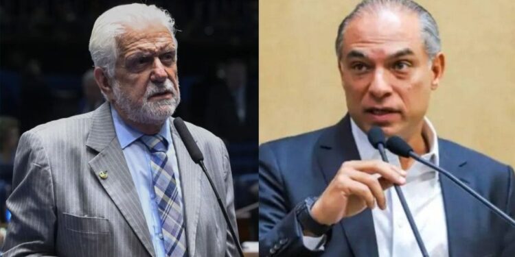 O senador Jaques Wagner e o ex-sócio do Banco Master, Augusto Ferreira Lima.