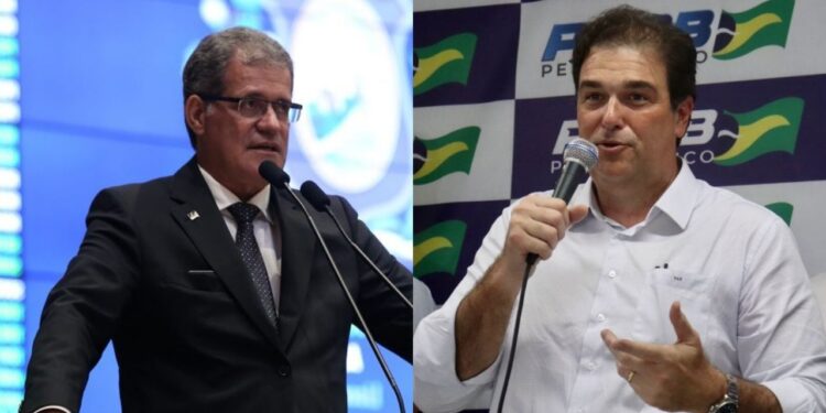 O atual presidente do PSDB-PE, Nilton Mota; e o presidente destituído, Frederico Loyo.