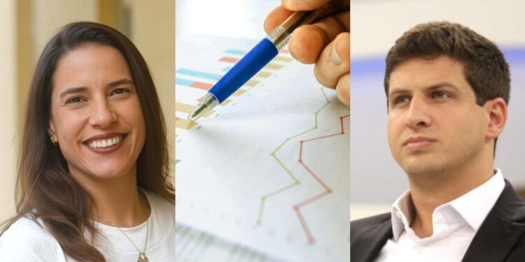 A governadora Raquel Lyra (PSD) e o ex-prefeito João Campos (PSB)
