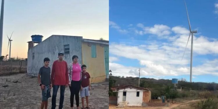 José Orlando Pereira, 40, que saiu de casa com sua família devido aos impactos do aerogerador vizinho