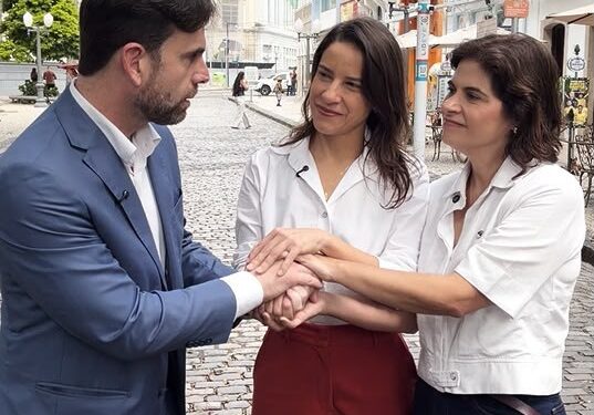 Eduardo Moura, Raquel Lyra e Priscila Krause